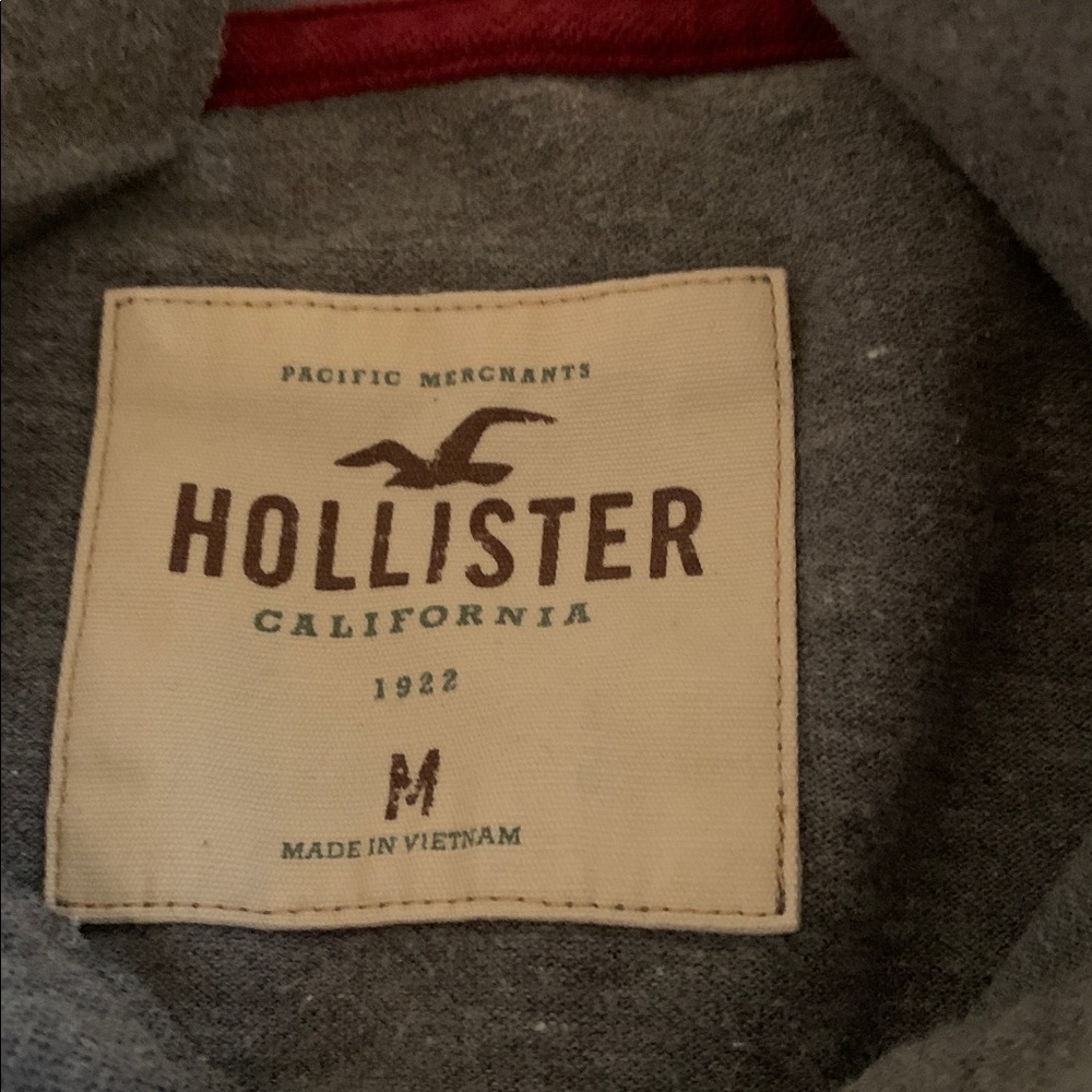 Hollister Men's Polo Shirts - Aqua Blue and Charcoal Gray - Picture 3 of 3